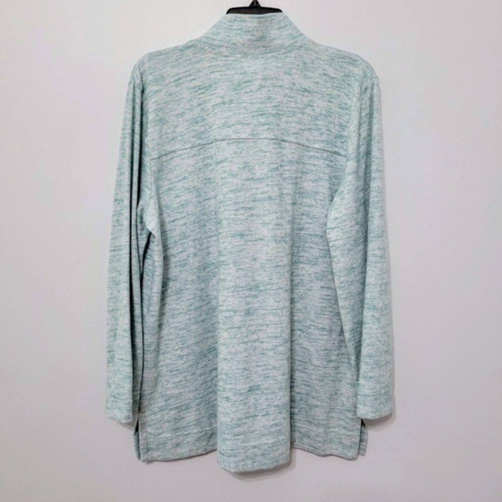 NWOT Soft Surroundings Touchable Long Sleeve Tunic Aqua Size L, Mother of Pearl - Picture 11 of 12